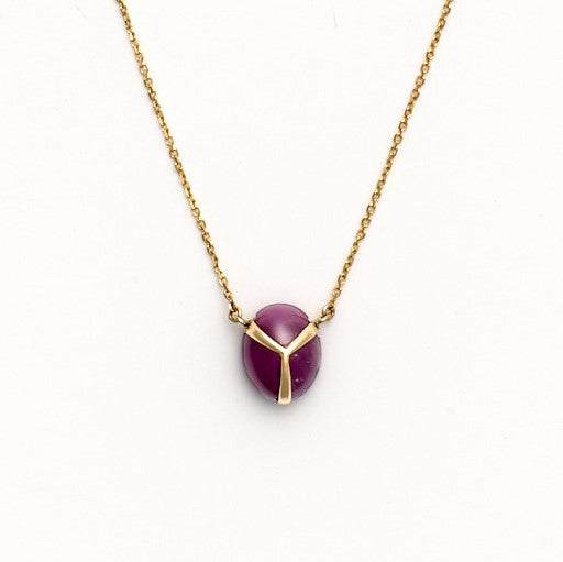 Lucky Scarab Ruby Necklace