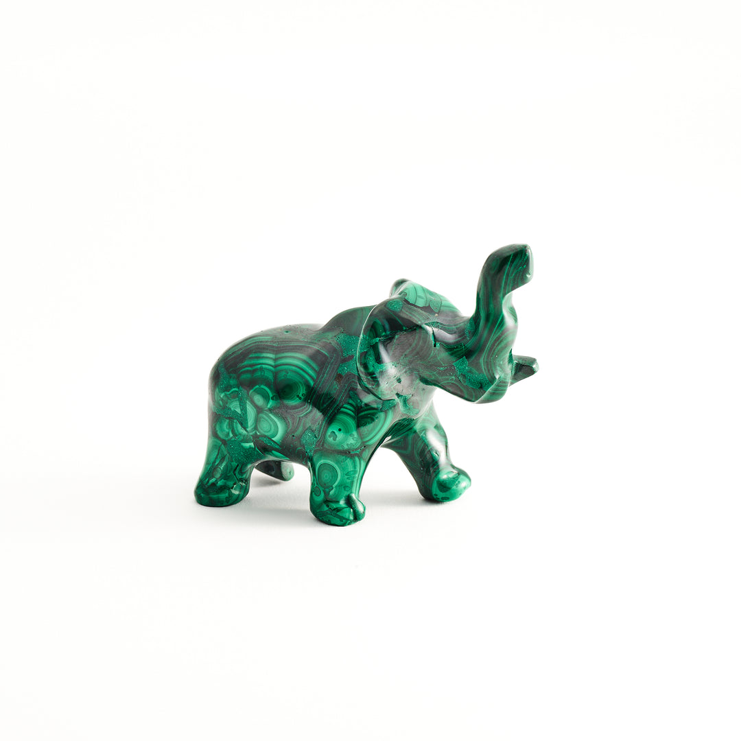 Malachite Elephant Carving