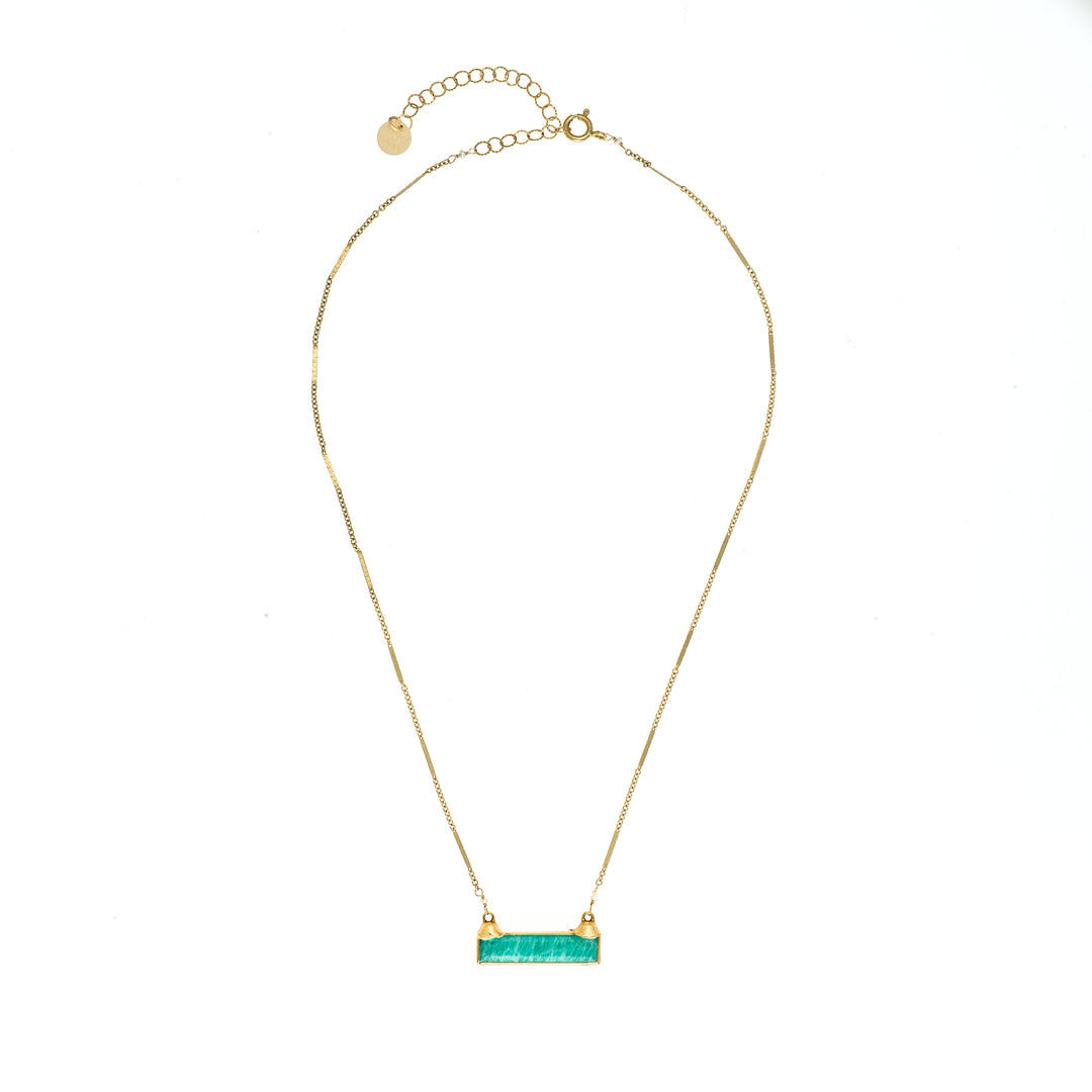 Amazonite Bar Necklace