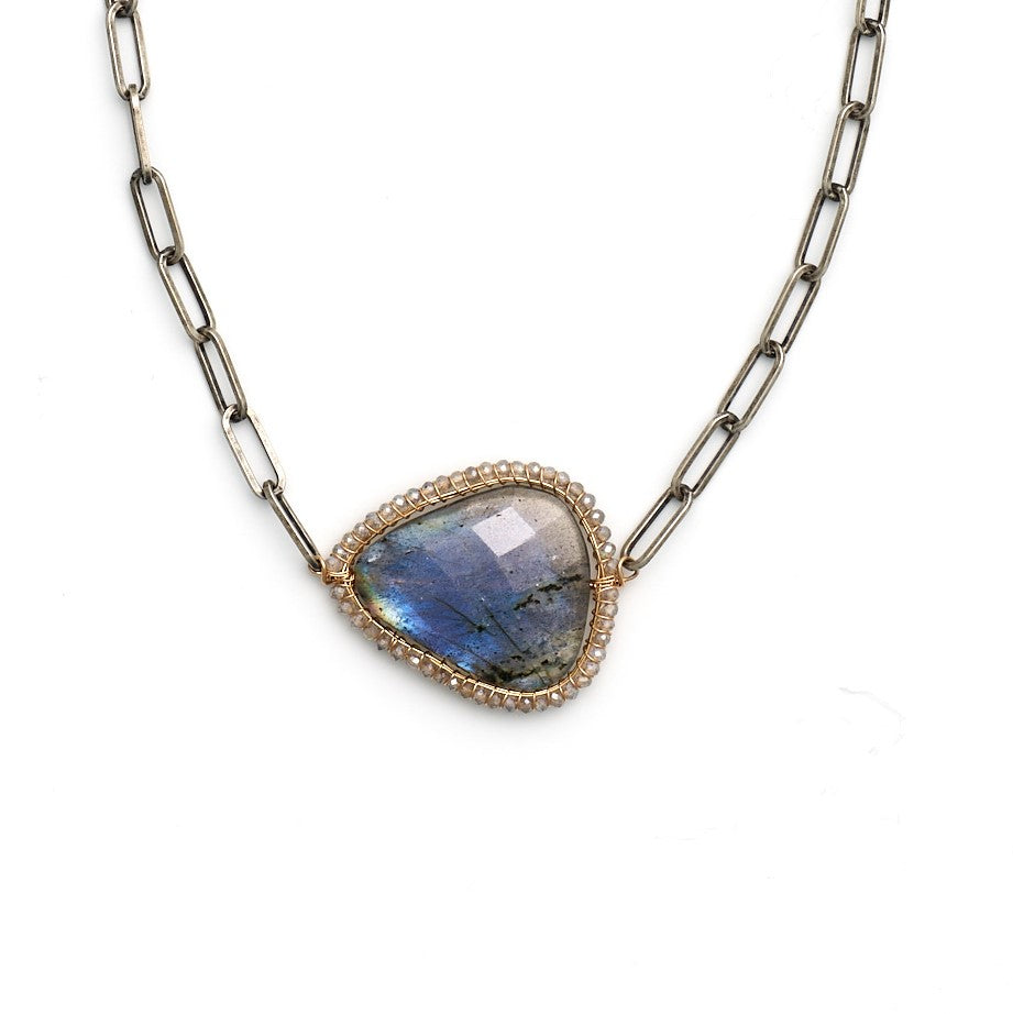 Labradorite Slice Necklace