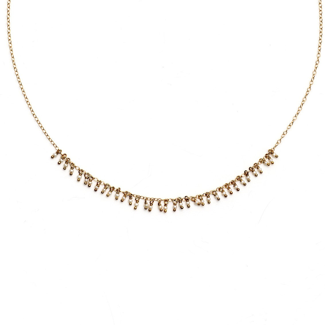 Miniature Seed Pearl Fringe Necklace