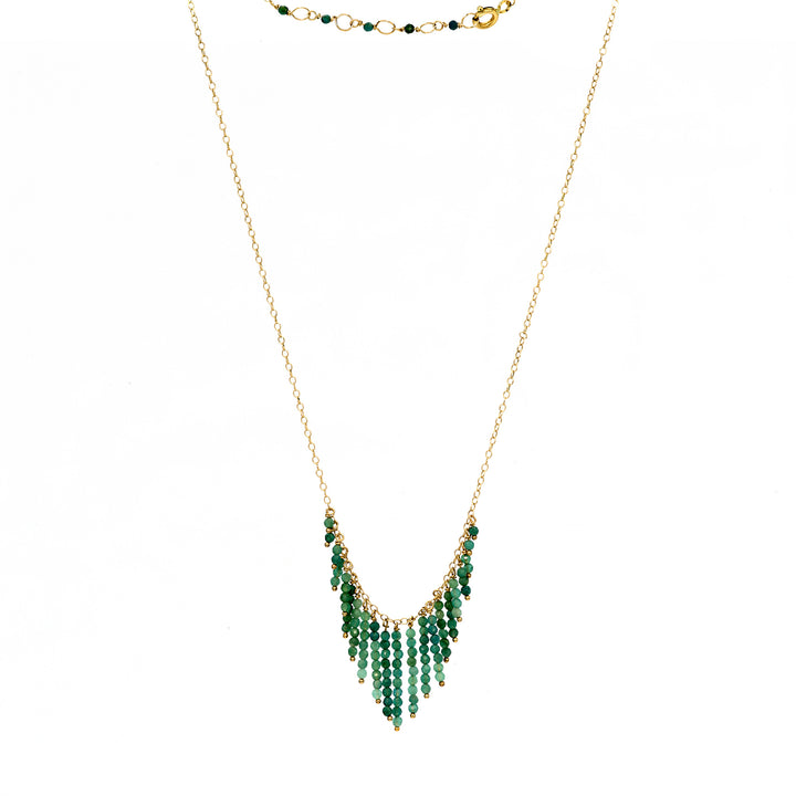 Blue Tourmaline Fringe Necklace