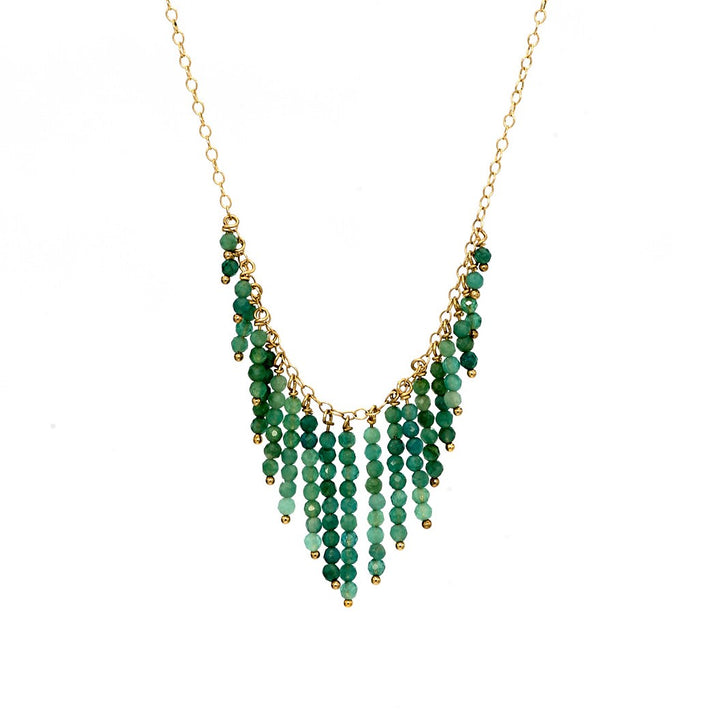 Blue Tourmaline Fringe Necklace