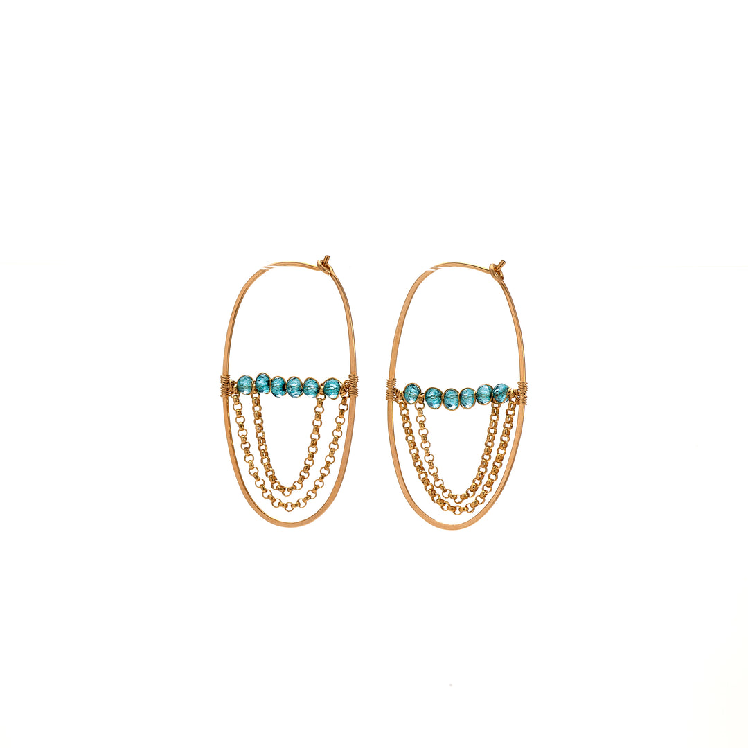 London Blue Topaz Hoop Earrings