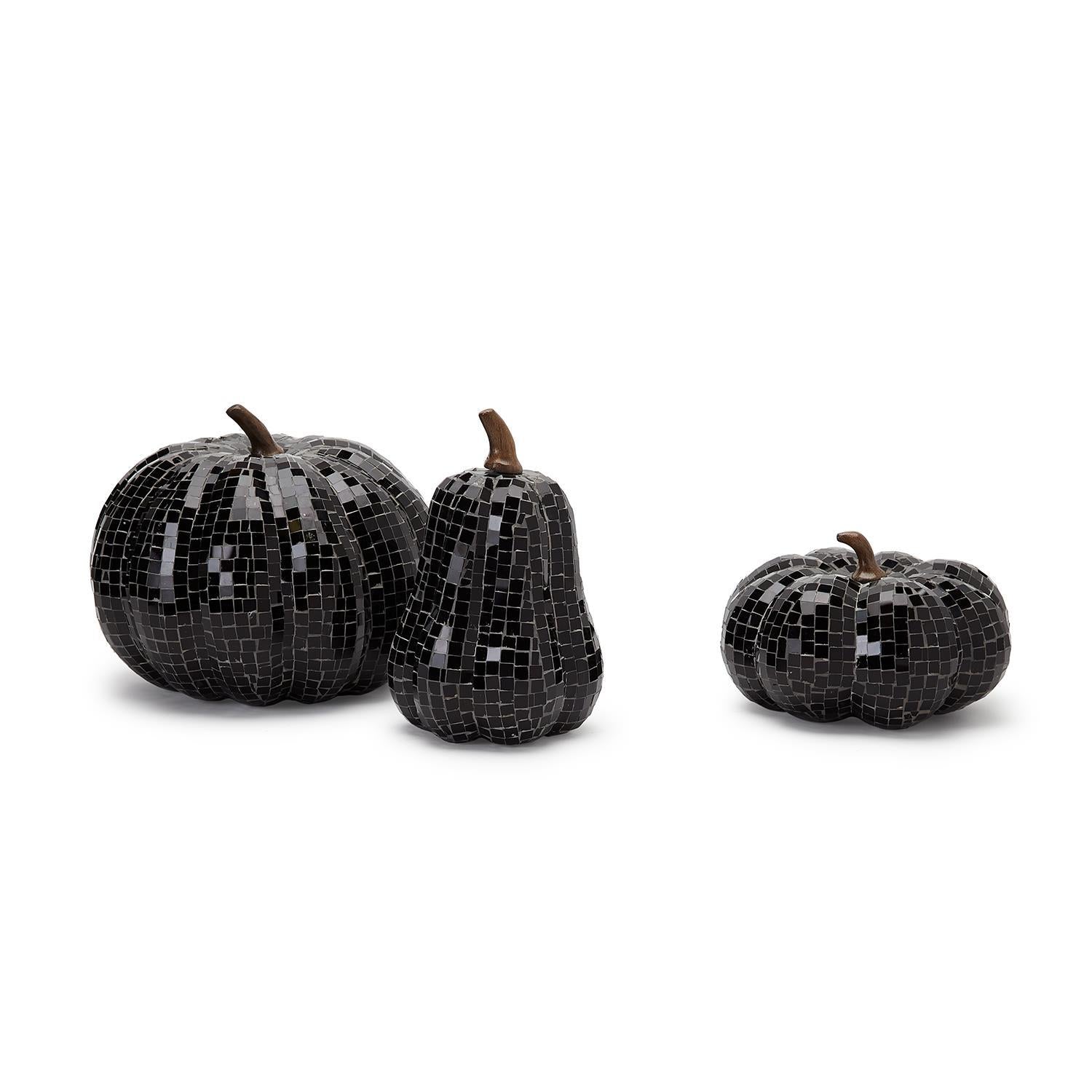 Glass Mosaic Pumpkin Decor- Medium Gourd