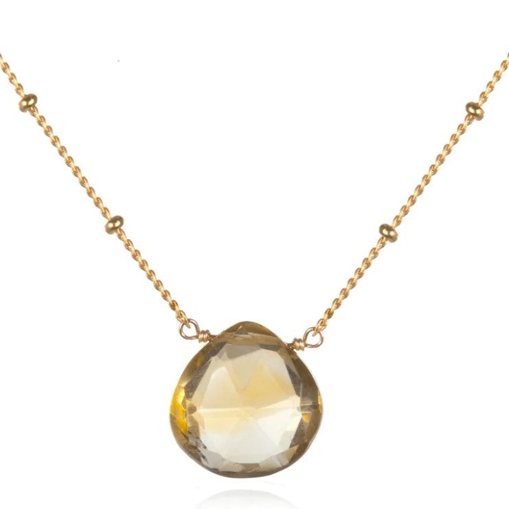 Citrine Teardrop Necklace