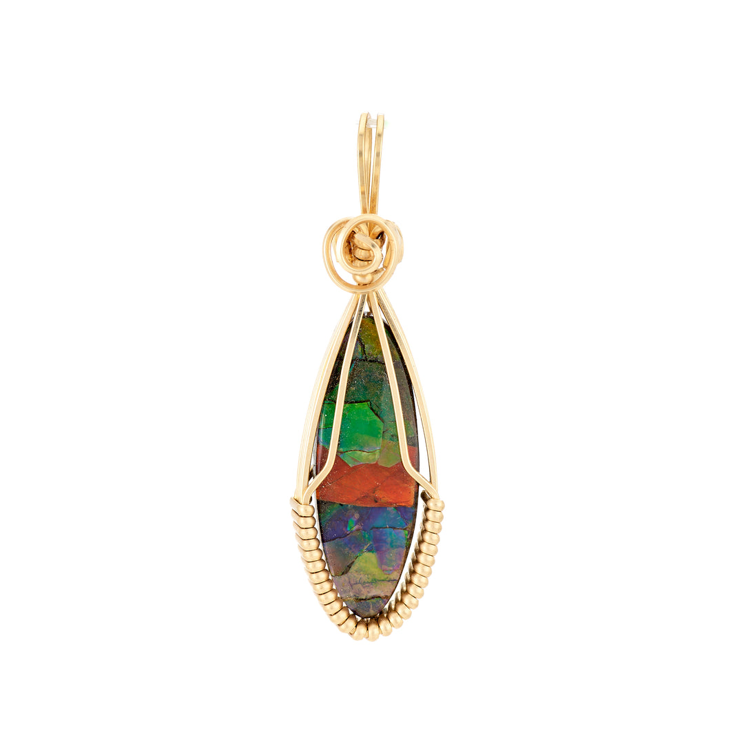 Ammolite Mosaic Pendant