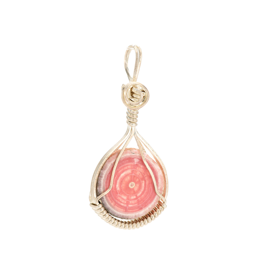 Rhodocrosite Stalactite Cross Section Pendant