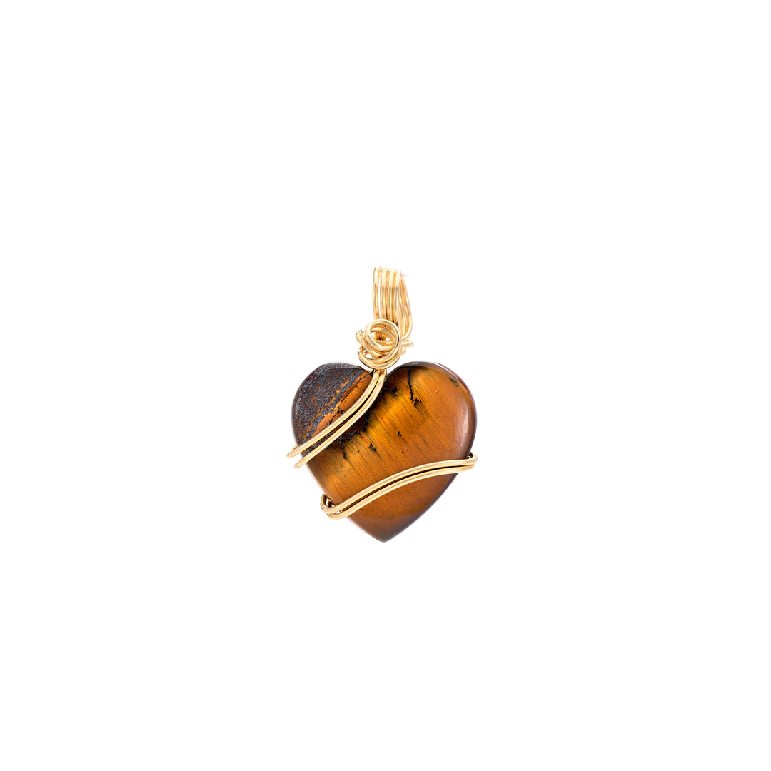 Tiger Eye Heart Pendant