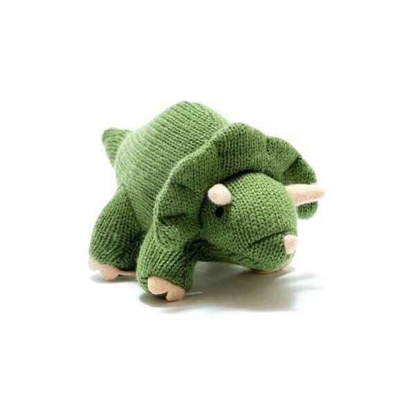 Knitted Triceratops Rattle