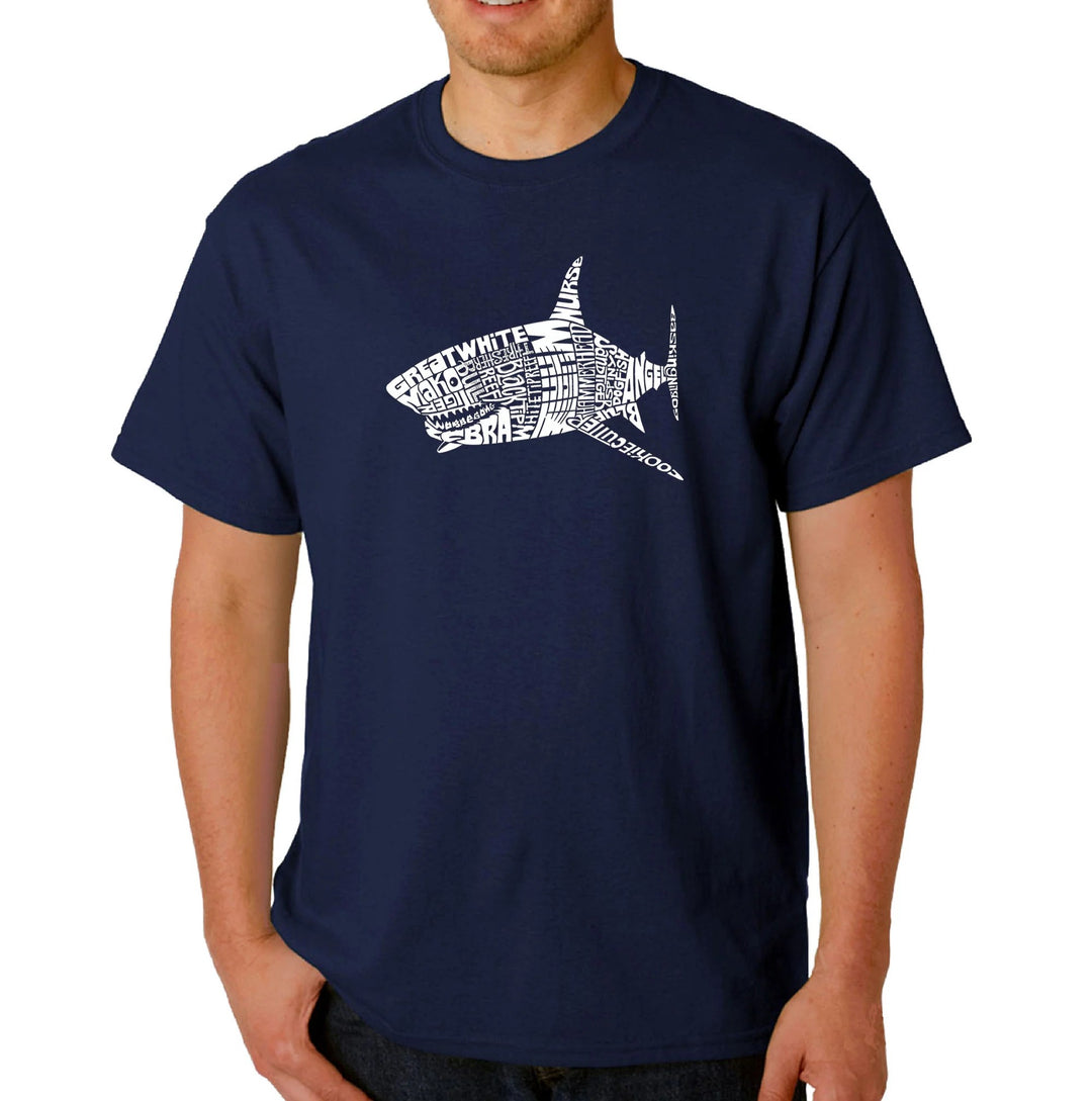 HMNS Navy Shark Names Adult T-Shirt