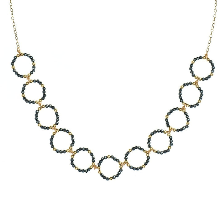 Garnet Circle Necklace