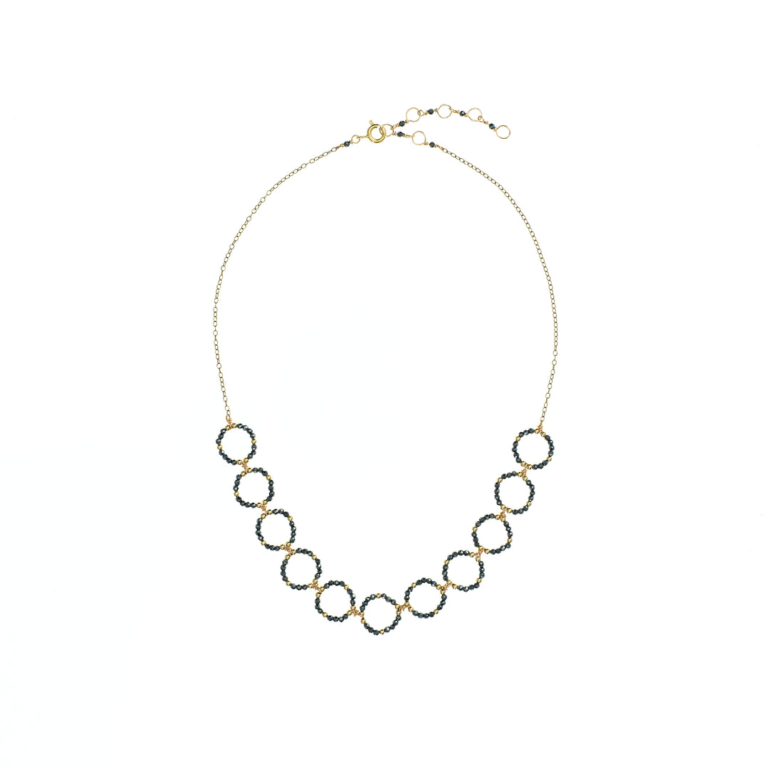Garnet Circle Necklace