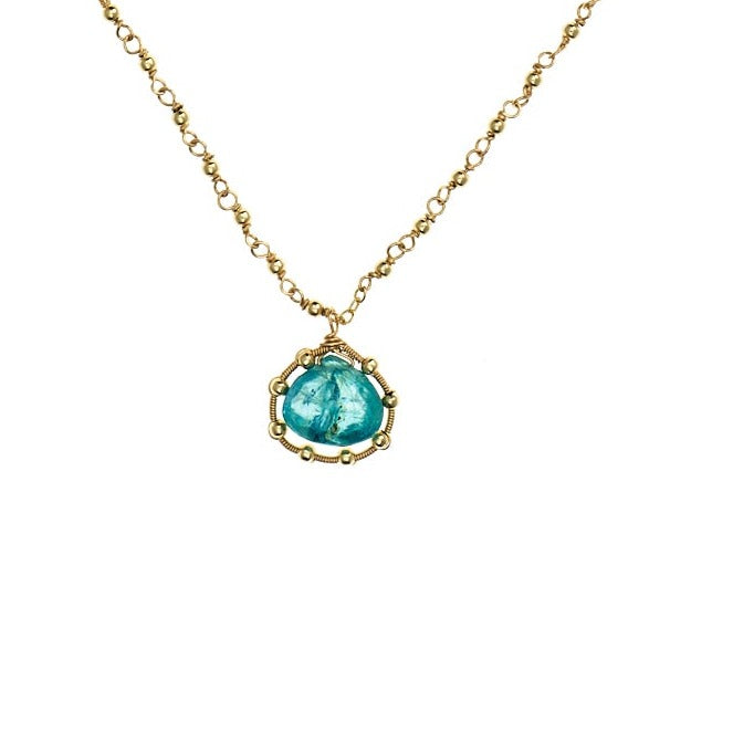 Blue Zircon Necklace