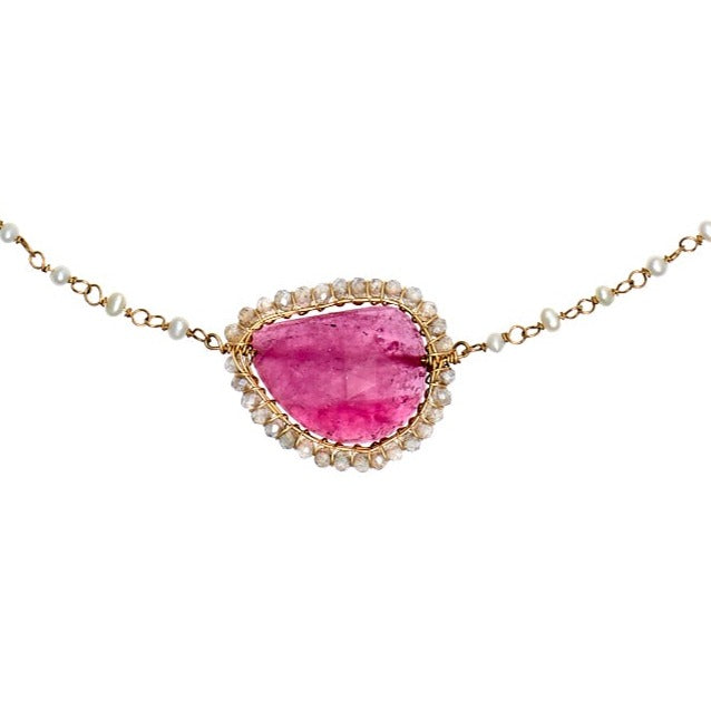 Pink Tourmaline Necklace