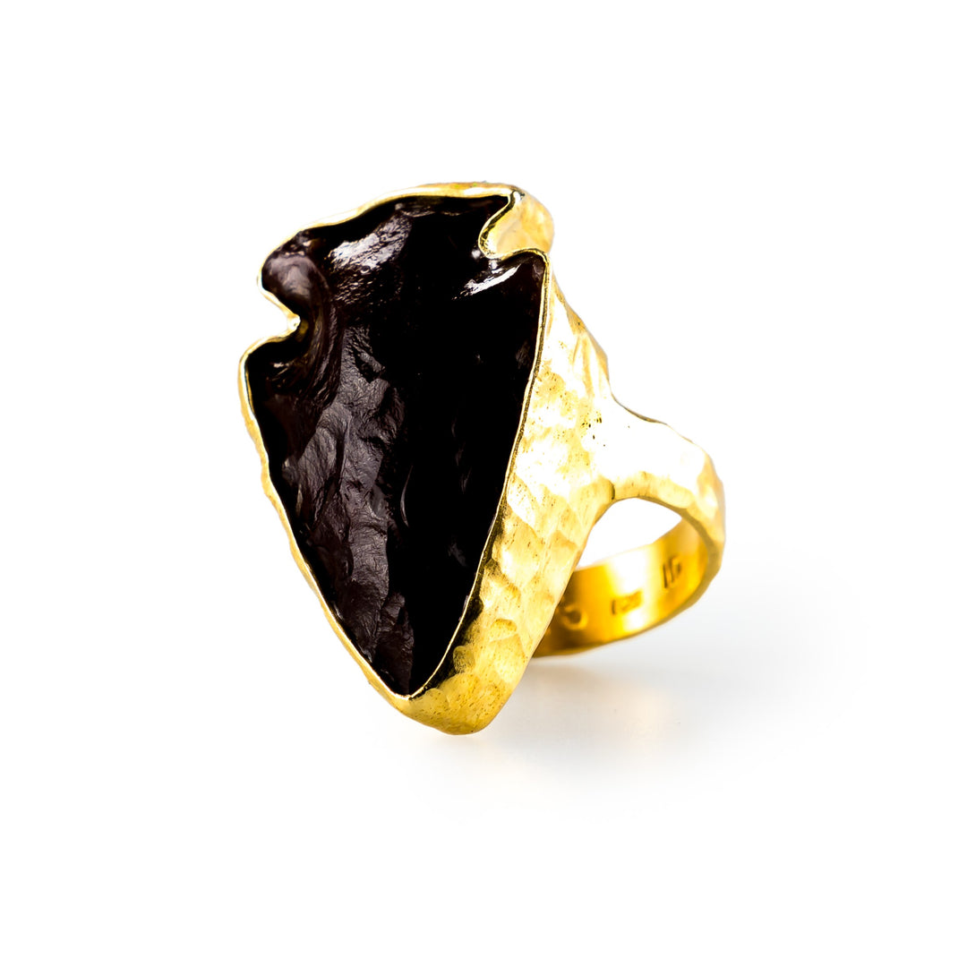 Jasper Agate Arrowhead Ring