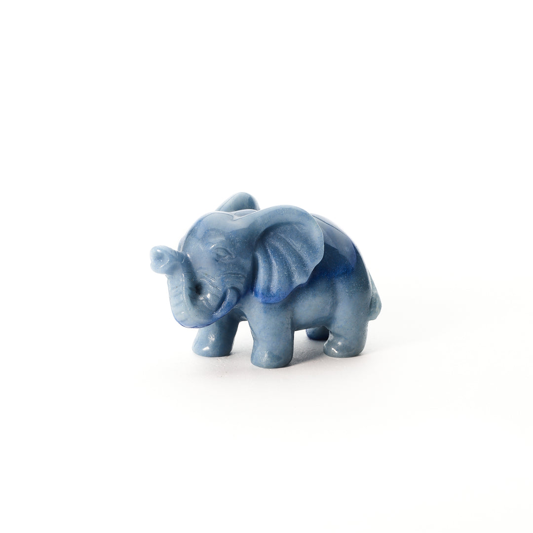 Blue Aventurine Elephant Carving