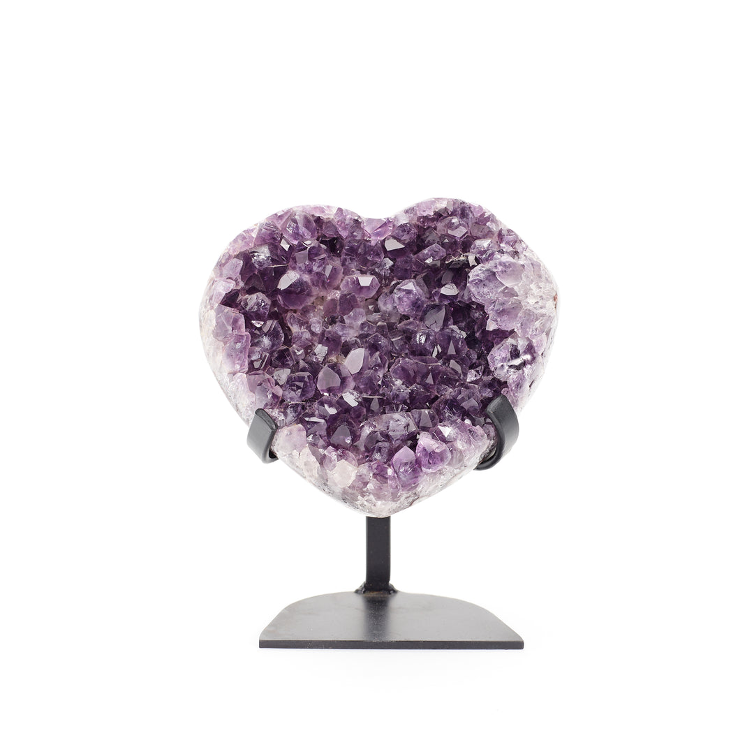 Amethyst Heart on Stand