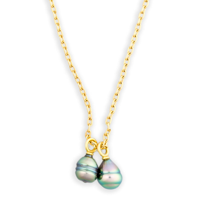 Mini Tahitian Pearl Duo Necklace