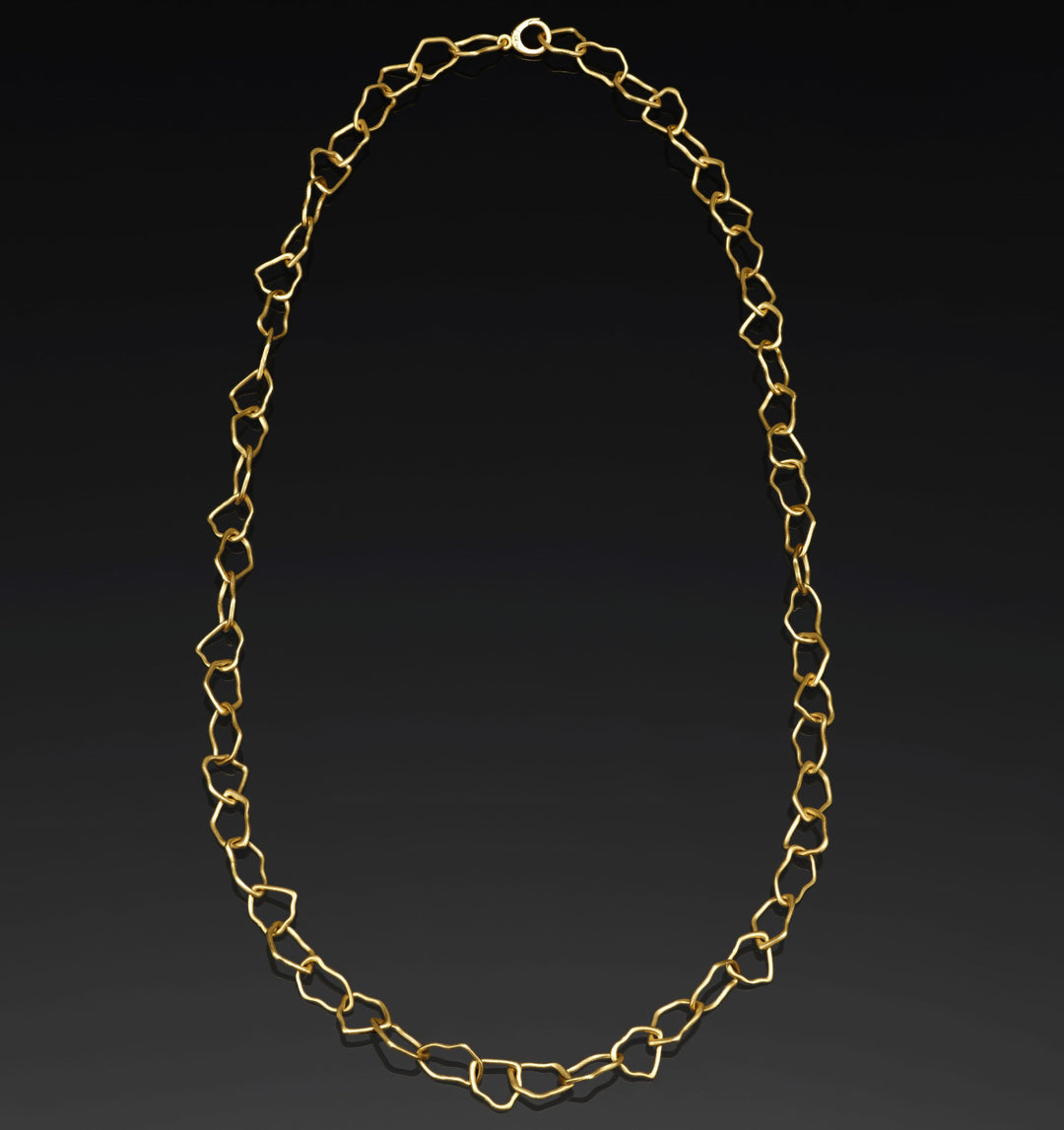 18k Gold Puddle Chain Necklace