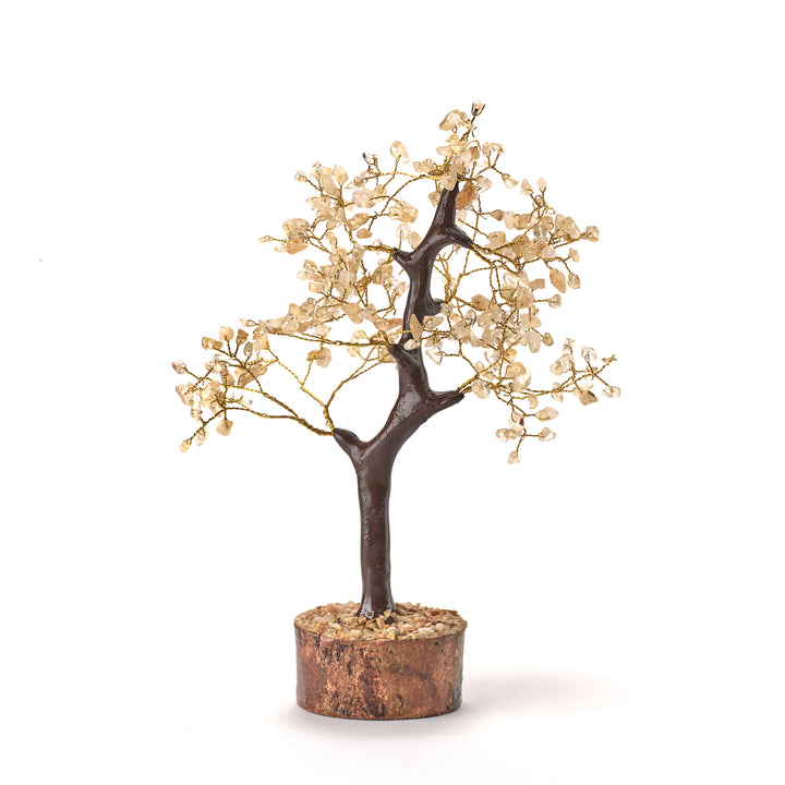 Gemstone Fung Shui Tree with Wooden Base