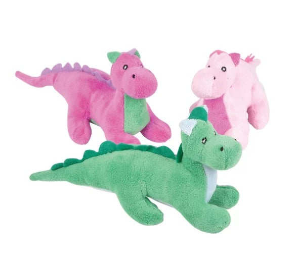 Pink & Green Dinosaur Plush