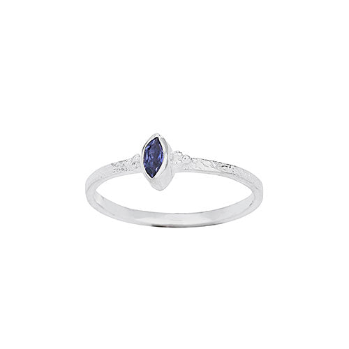 Small Marquis Simple Tanzanite Ring