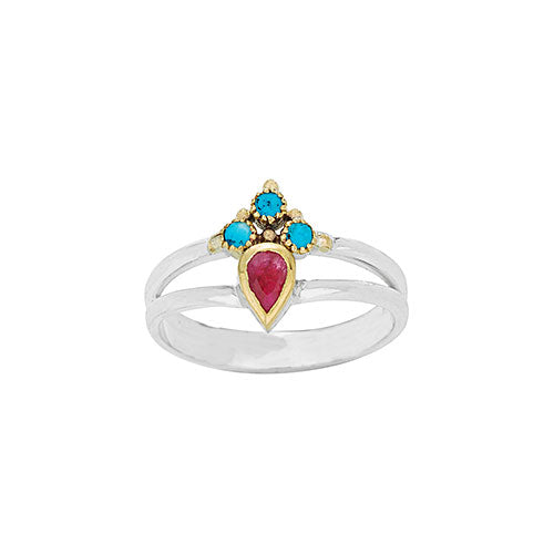 Ruby Teardrop Ring