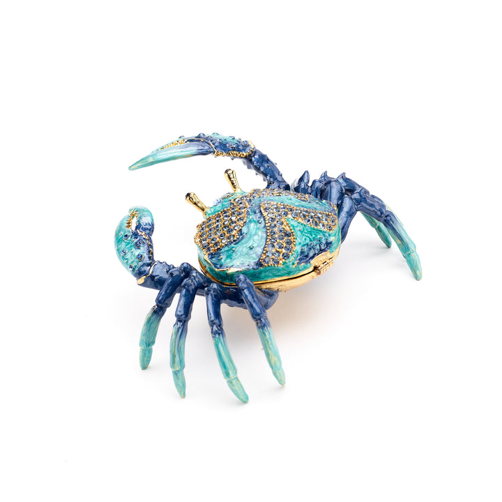 Large Blue Crab Trinket Box