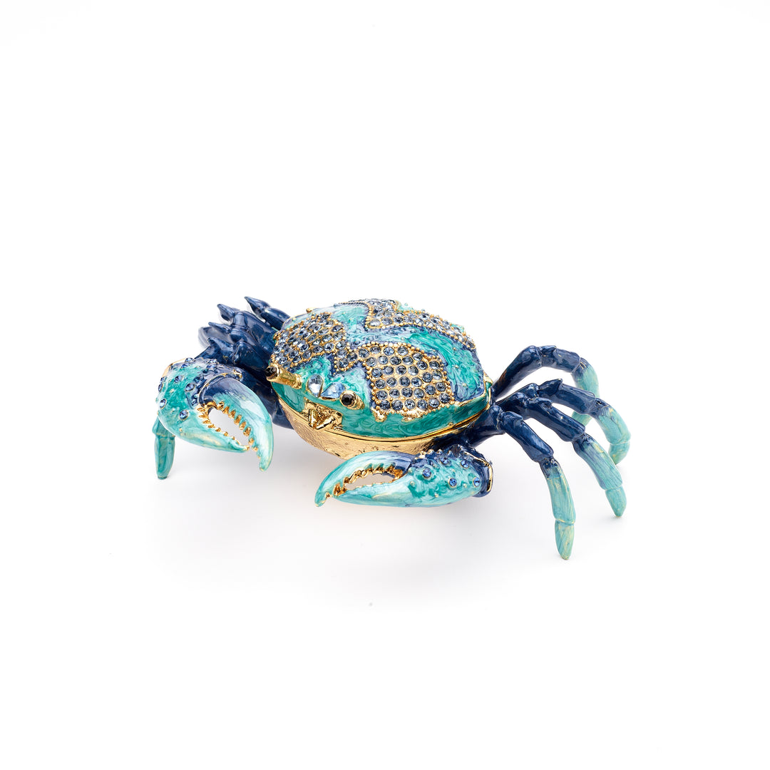 Large Blue Crab Trinket Box