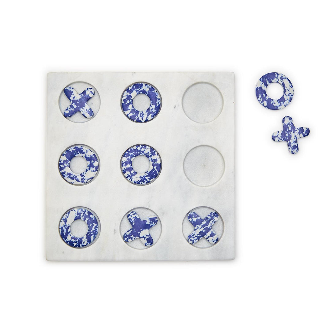 Blue and White Tic-Tac-Toe