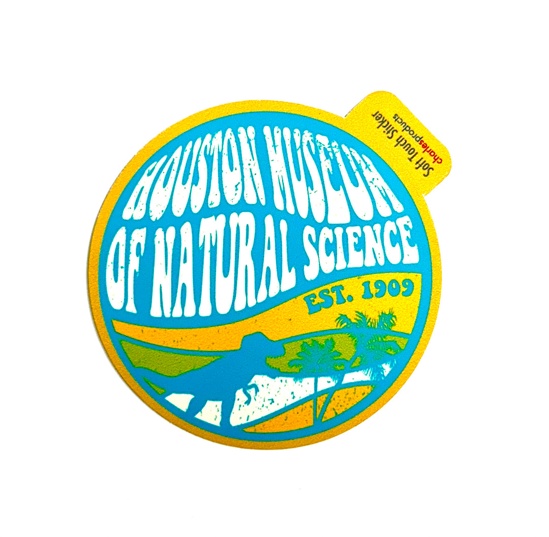 HMNS Boardwalk Bubble Vintage-Style Dinosaur Sticker