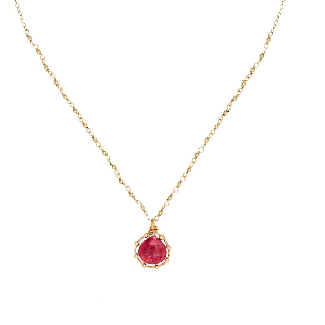 Ruby Necklace, Birthstone Series July