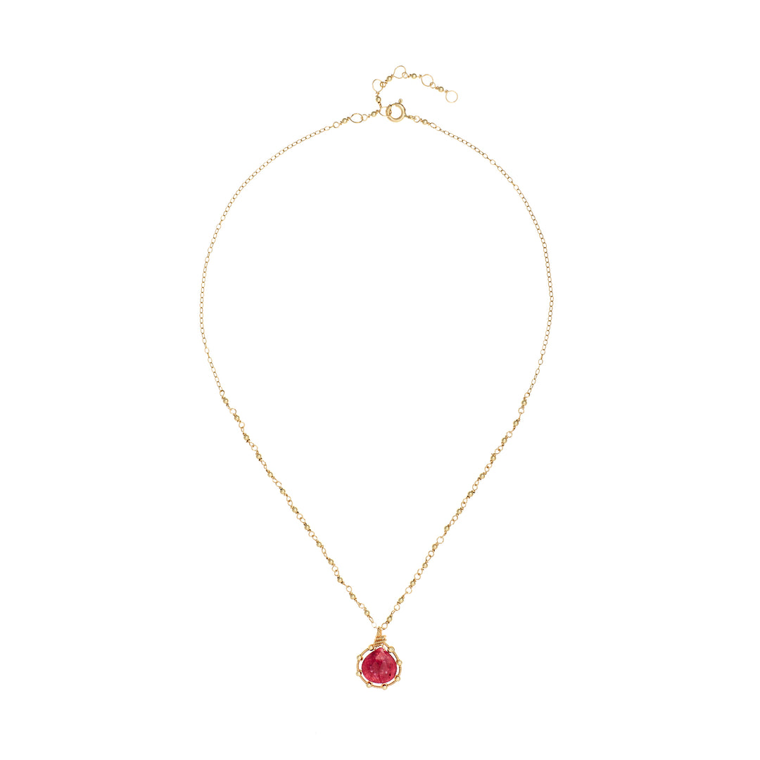 Ruby Necklace, Birthstone Series July