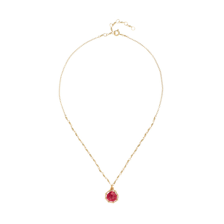 Ruby Necklace, Birthstone Series July