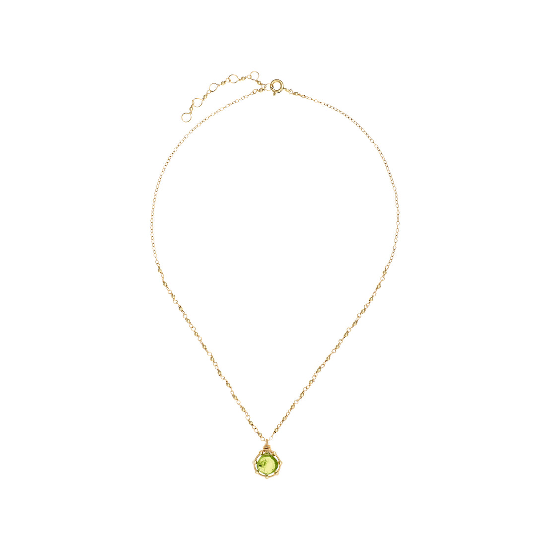 Peridot Necklace, Birthstone Series August