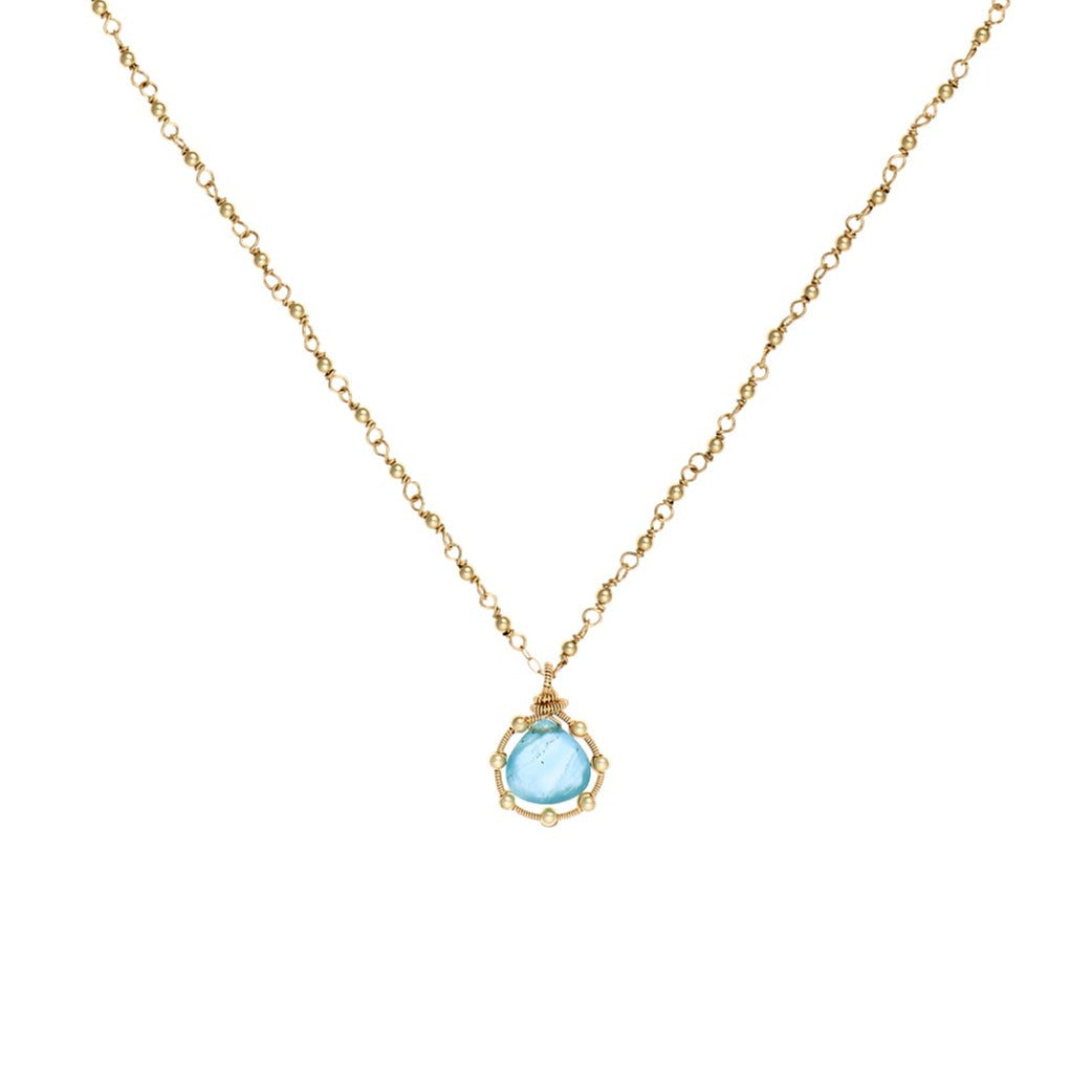 Aquamarine Necklace, Birthstone Series, March