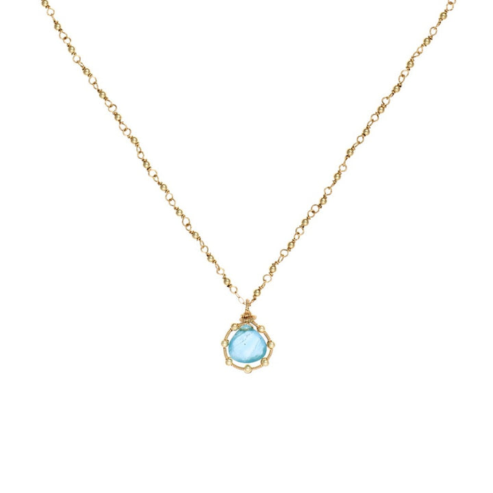 Aquamarine Necklace, Birthstone Series, March