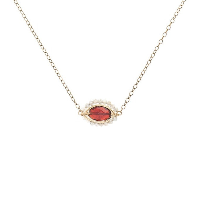 Small Garnet Signature Style Necklace