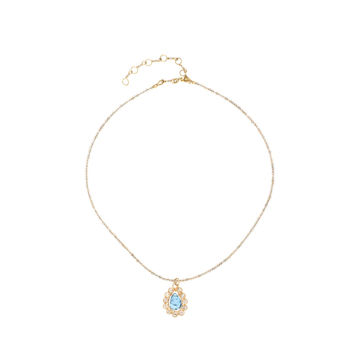 London Blue Topaz Filigree Necklace