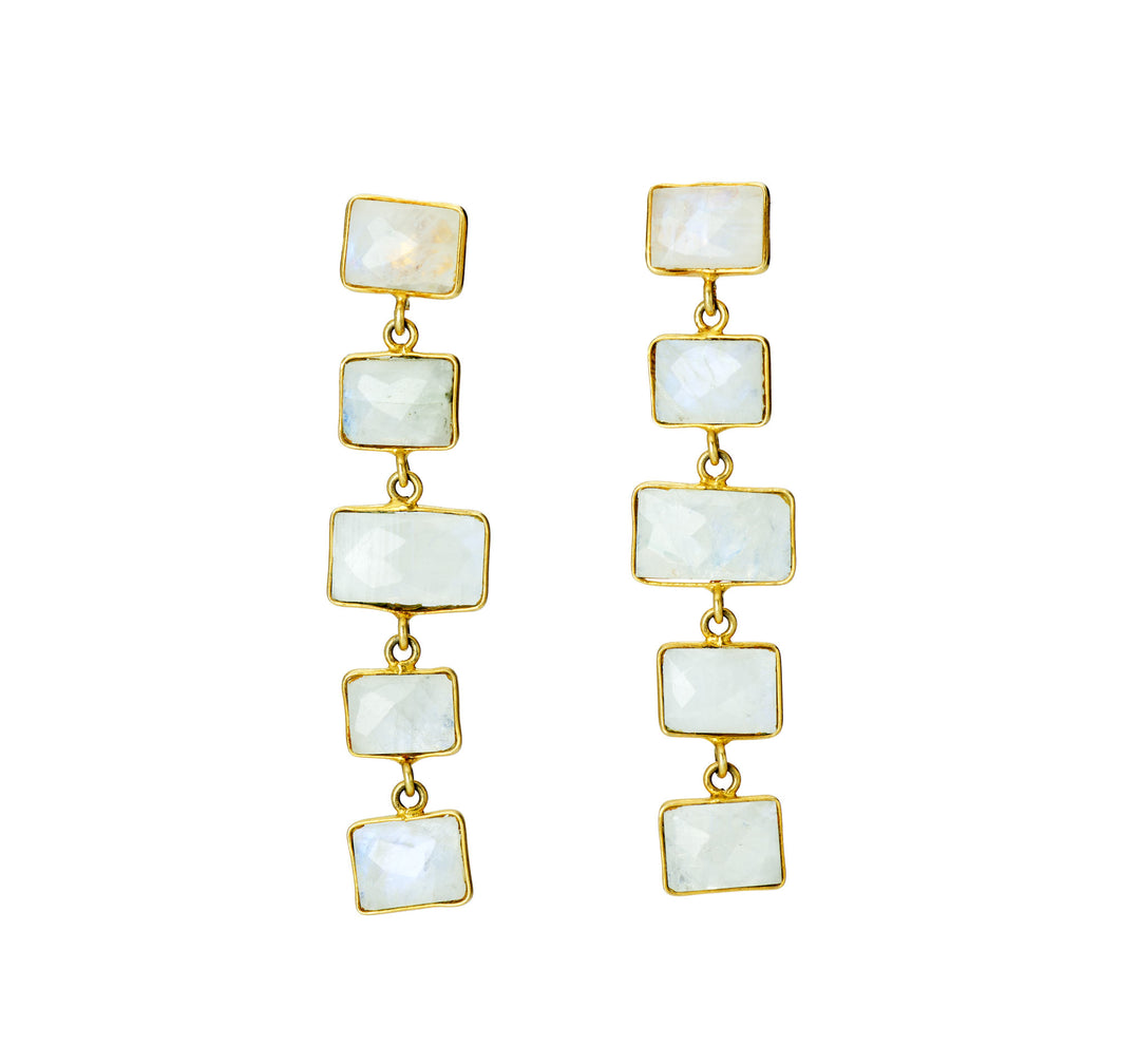 Moonstone Stacked Earrings