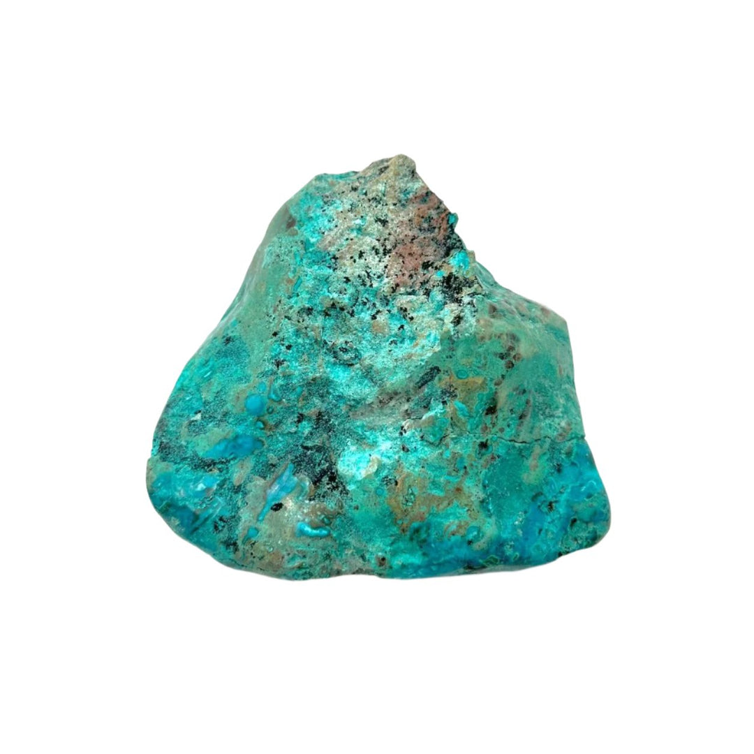 "Turquoise Blue" Chrysocolla and Malachite from the Democratic Republic of the Congo