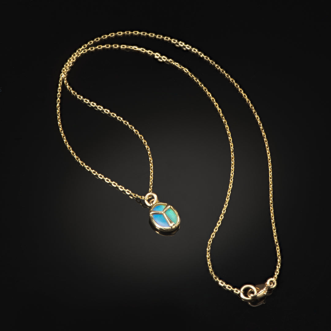 Lucky Scarab Lightening Ridge Opal Charm