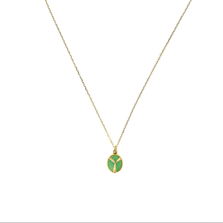 Lucky Scarab Chrysoprase Charm