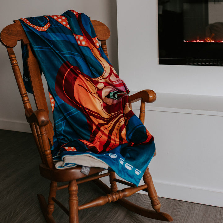 Octopus(Nuu) Fleece Blanket by Ernest Swanson