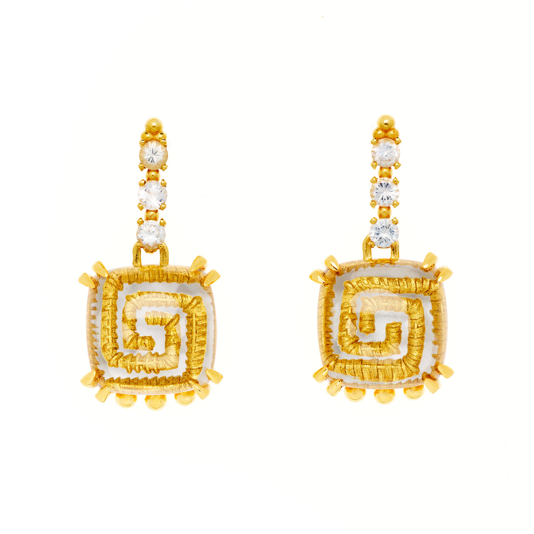 Meander Symbol Earrings