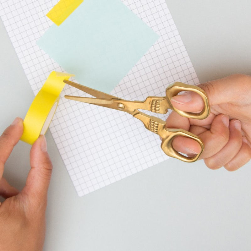 Brass-Finish Skull Scissors