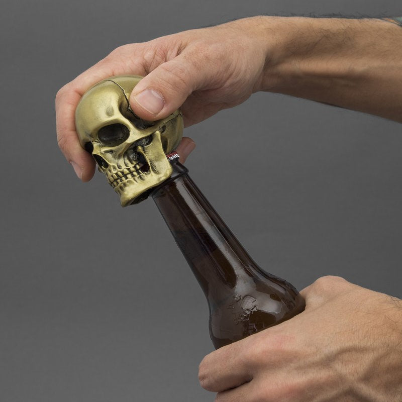 Crack One Open Skull Bottle Opener