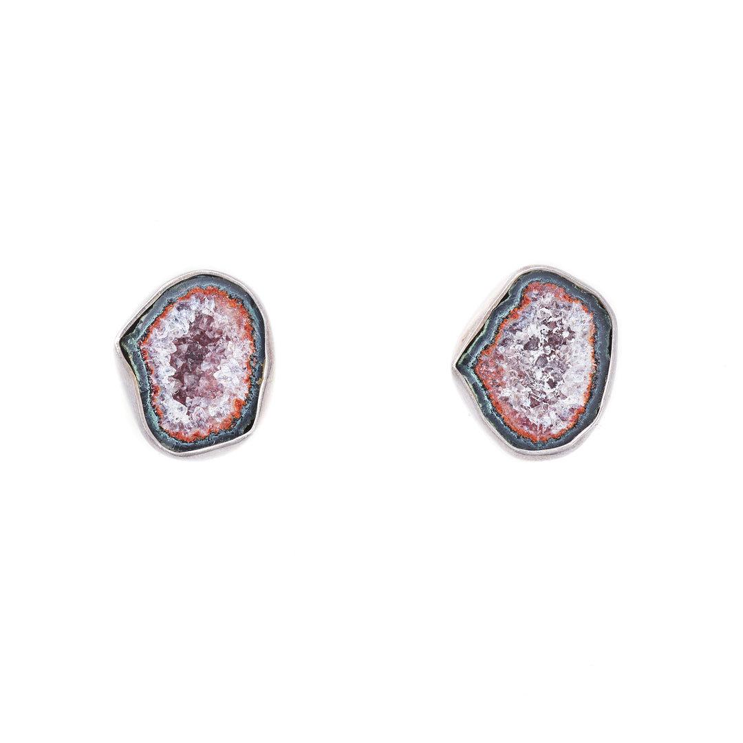 Sterling Silver Tabasco Geode Stud Earrings