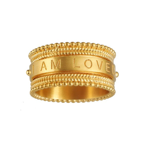 Spinning "I Am Loved" Ring